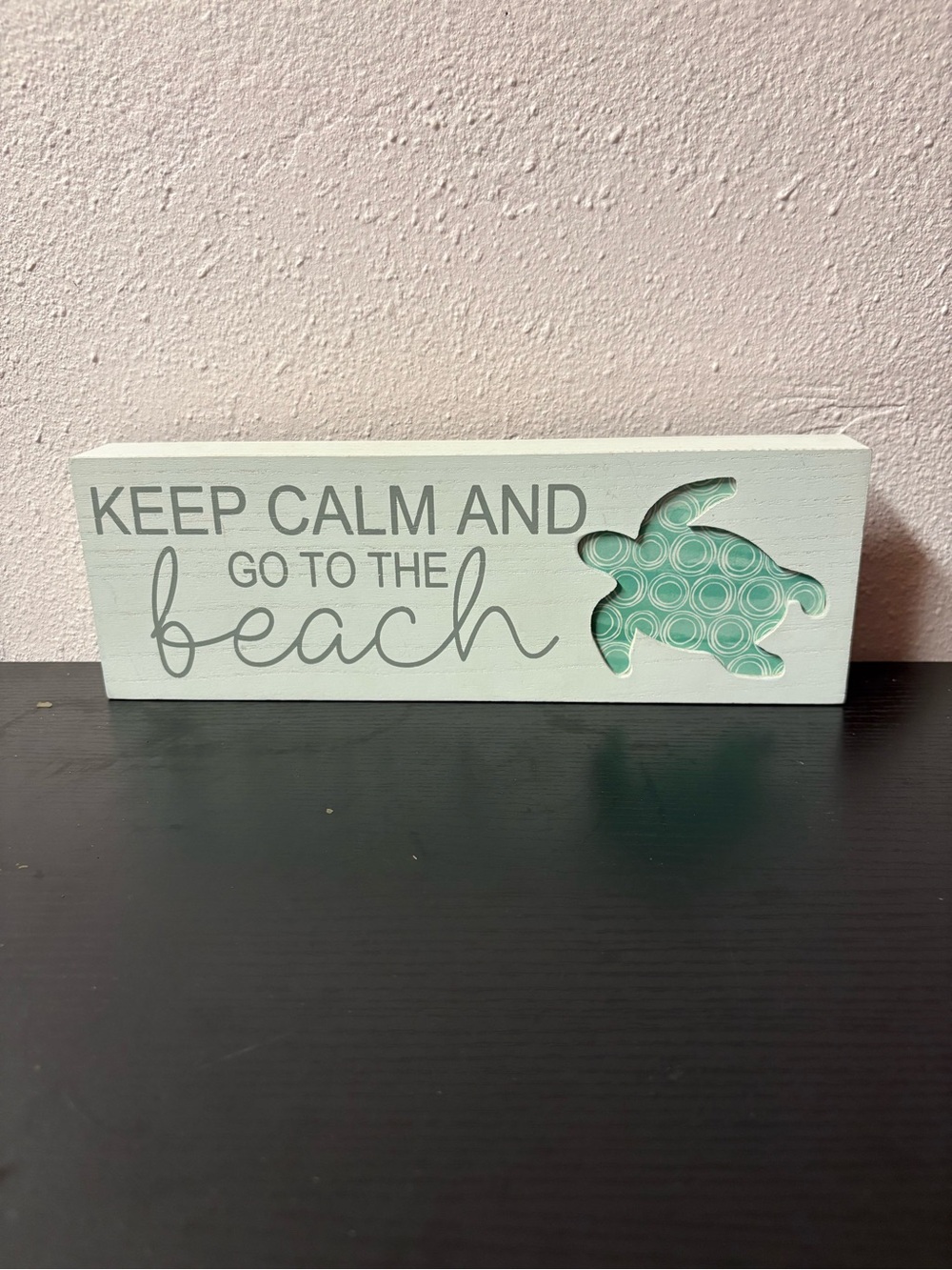 Seaside Escape Keep Calm Go to the Beach Sea Turtle Wood Wall Plaque